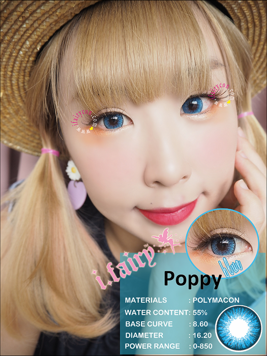 i.Fairy Poppy Blue Colored Lens