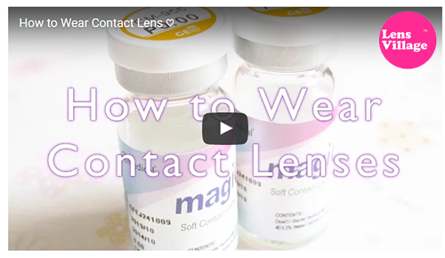 How to use contacts: Open bottle and put circle lens on