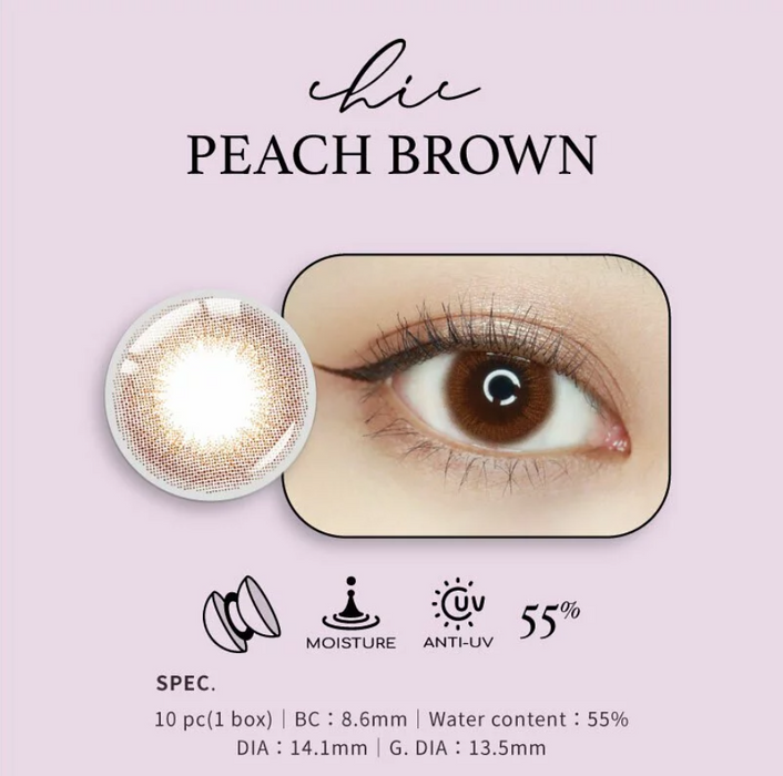 KARACON CHIC CHIC Peach Brown Daily Contact Lenses