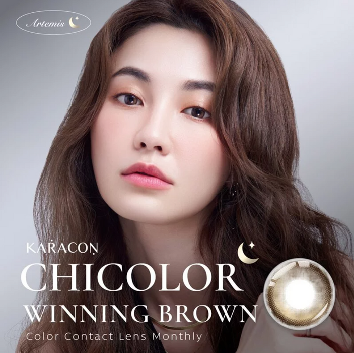 KARACON CHICOLOR Winning Brown Monthly Contact Lenses