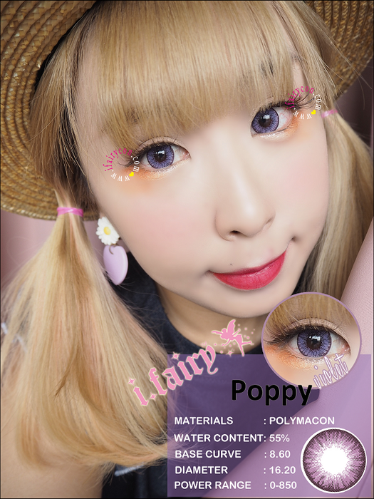 i.Fairy Poppy Violet Colored Lens